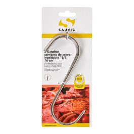 Sauvic Gancho carnicero acero inoxidable 18/8, 16 cm x 5 mm, blíster 3 unidades Precio: 4.49999968. SKU: S7900624