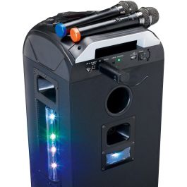 Lenco MCW-020BK Micrófono Vocal Inalámbrico 6.35 mm (1/4") Negro con Receptor Incluido para hasta 15m
