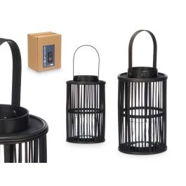 Farol de Bambú Negro con Vela - Giftdecor 18.5x44.5x18.5 cm (6 Unidades) Farol de Bambú Negro con Vela - Giftdecor 18.5x44.5x18.5 cm (6 Unidades)