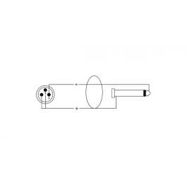 Cordial Cable De Audio Jack Xlr/Mono Macho 10 M