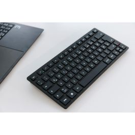 Cherry KW 9200 MINI Teclado Compacto Inalambrico 2.4GHz, Bluetooth 5.0 y con Cable Recargable Negro