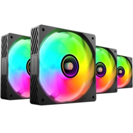 Pack 4 Ventiladores Mars Gaming MF-SI4KIT/ 12cm + HUB + Mando a Distancia/ ARGB Pack 4 Ventiladores Mars Gaming MF-SI4KIT/ 12cm + HUB + Mando a Distancia/ ARGB
