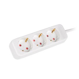 Regleta 3 Tomas Schuko Lanberg 2500 W 1,5 m Blanco