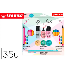 Stabilo Pastellove Collection Set Estuche con 35 Rotuladores y Marcadores Mini Surtidos Pen 68, Point 88, Boss y Swano Precio: 33.4999995. SKU: B1J25AXXKZ