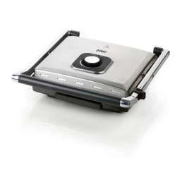 Domo Parrilla Multifuncional Acero Inoxidable Placas Grandes Teflón Cubierta Flotante Termostato Ajustable 2000W