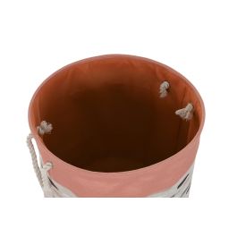 DKD Home Decor Cesta Ropa Basicos Gris Burdeos 45 x 45 x 45 cm (3 Unidades)