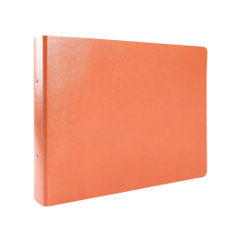 Liderpapel Carpeta de 2 anillas 40mm cuarto apaisado carton cuero