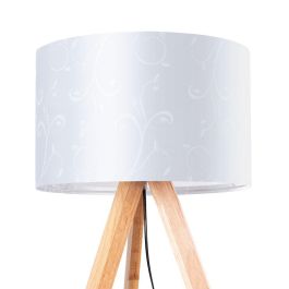 Lámpara de Suelo "Giza" OPV-780SGN1420 Trípode Madera Pantalla Tela Casquillo E27