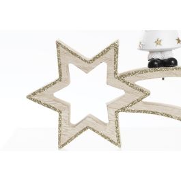 Figura Navidad Moderna DKD Home Decor Blanco Dorado 2.5 x 13 x 18 cm (6 Unidades)