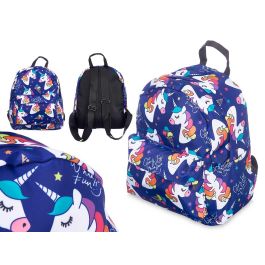 Mochila Infantil Unicornio Pincello 22x28x12 cm - Estampado Colorido (12 Unidades)