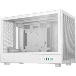 DeepCool CH260 WH Micro Torre Gaming PC Blanco, compatible con micro ATX/Mini-ITX, ventana de vidrio templado