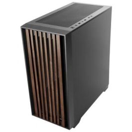 Mars Gaming MCWOODC Caja Gaming Semitorre MC-WOOD con Frontal de Madera y Panel Lateral Cristal Cromado, AIO 360mm