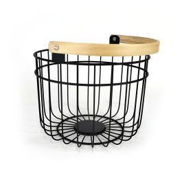 Quttin Cesta Organizador Redonda Rustic, 28x26.5x22 cm (12 Unidades)