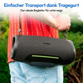 Medion AAAPX09234 Altavoz Bluetooth L 50W, 47h de batería, Protección IPX7 y Efectos de Iluminación RGB