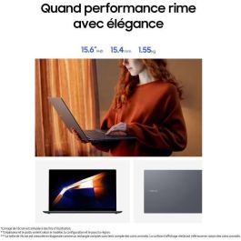 Samsung SAM1708126444029 Portátil Galaxy Book4 i7U, Intel Core 7, 16 GB RAM, 512 GB SSD, Pantalla FHD 15.6", Gris