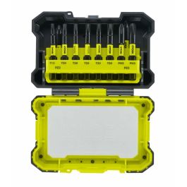 Ryobi Caja a prueba de golpes 10 accesorios atornillado Torx 50 mm Philips Pozidriv