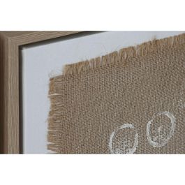 DKD Home Decor Cuadro Moderno Lienzo y Yute Beige Blanco 60x60x3.8 cm Set de 2 DKD Home Decor Cuadro Moderno Lienzo y Yute Beige Blanco 60x60x3.8 cm Set de 2