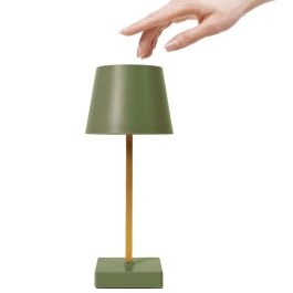 Home Deco Factory Lámpara LED Táctil Verde con 3 Intensidades de Luz, 12 LED COB, Sin Cables