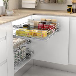 Menage Confort Sp16-19 Bandeja Multiuso Calha M300 H120, Extracción Total 30kg, Cromo con Guía Oculta y Cierre Suave para Cocina Precio: 99.88999999. SKU: B144JE68W4