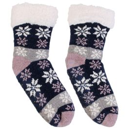 Sensly Calcetines Antideslizantes con Interior Sherpa para Pies Calientes y Suela Antideslizante