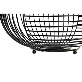 Frutero Loft DKD Home Decor Negro 28 x 12 x 28 cm Frutero Loft DKD Home Decor Negro 28 x 12 x 28 cm