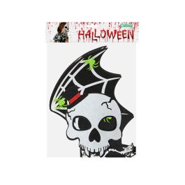 Disfraz de Esqueleto con Máscara y Alas Negros para Niño