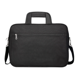 Q-connect Maletín para Portátil de 15,4" Negro con Asa y 2 Bolsillos Exteriores, 390x290x90 mm