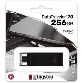 Kingston DataTraveler 70 256 GB USB Tipo C 3.2 Gen 1 Negro DT70/256GB