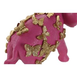 DKD Home Decor Figura Decorativa Elefante Moderno para Hogar, Resina Fucsia y Dorado, 13.5x19x26 cm DKD Home Decor Figura Decorativa Elefante Moderno para Hogar, Resina Fucsia y Dorado, 13.5x19x26 cm