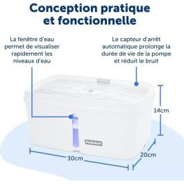 Fuente de agua - PETSAFE - VIVA - 4,1 L - Blanco Fuente de agua - PETSAFE - VIVA - 4,1 L - Blanco