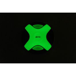 Gloria Play and Run Easy Catch Frisbee Brillo en la Oscuridad para Perros Juguete de Adiestramiento 25 cm Amarillo TPR