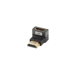 Lanberg Adaptador HDMI Macho - Hembra Ángulo 8K Macho a Hembra Chapado en Oro para Mayor Durabilidad y Conexión Estable