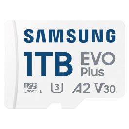 Samsung Tarjeta Memoria Micro SD EVO Plus 1TB microSDXC Clase 10 UHS-I U3 Velocidad 160MB/s con Adaptador SD Precio: 139.49999976. SKU: B1CEVLB8SA