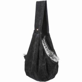 Bolso Bandolera para Mascotas Trixie Soft Negro Gris Poliéster Algodón 22 × 20 × 60 CM