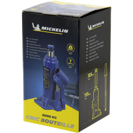 Michelin Gato Hidráulico Botella 3T - Capacidad 3 Toneladas, Altura de Elevación 195 mm a 385 mm