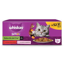 Whiskas Tasty Mix Chef Choice - Comida Húmeda para Gato, Selección del Chef, 13 Packs de 4 Latas de 85g (52 Latas) Precio: 33.4999995. SKU: B17TJSJZGF