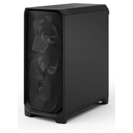 Fractal Design Meshify 3 Caja Negra con Ventana de Vidrio Templado para PC ATX/EATX/Micro-ATX/Mini-ITX, 7 Ranuras de Expansión, Compatible con Juego