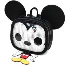 Loungefly Mochila Disney Mickey Mouse con Pin Exclusivo - Coleccionista, Correas Ajustables, Cuero Vegano