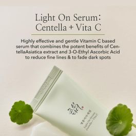 Light On, Centella + Vita C, Iluminador, Suero, Para la cara, 30 ml
