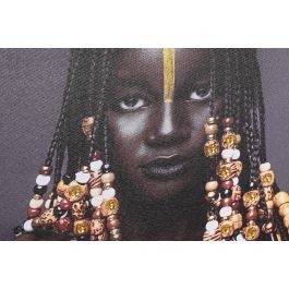 DKD Home Decor Cuadro Colonial Multicolor 2 x 70 x 50 cm (2 Unidades) Lienzo y MDF Estilo Africano