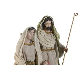 DKD Home Decor Nacimiento de Navidad Moderno, Figura Decorativa de Poliéster Beige Verde para Hogar 24 x 40 x 27 cm