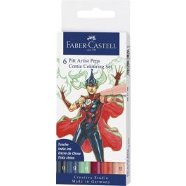 Rotulador Fibra Faber-Castell Pitt Comic Colores Estuche De 6 Rotulador Fibra Faber-Castell Pitt Comic Colores Estuche De 6 Precio: 14.7899994. SKU: B1H5TF7JGV