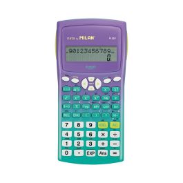 Milán Calculadora Científica m240 Sunset Verde, 240 Funciones, Pantalla 2 Líneas, Color Turquesa y Lila