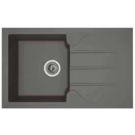 Stradour Fregadero de Cocina Empotrado Aloa Resina 1 Recipiente + 1 Escurridor Gris Hormigón 81 x 50 cm