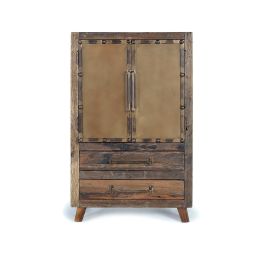 Giner y Colomer Aparador Madera Reciclada 120x75x40 cm Metal Oxidado