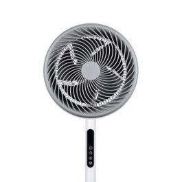 Daewoo Ventilador de Alta Velocidad de 25 cm (10 pulgadas), 80 W con Base Redonda y Mando a Distancia