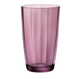 Bormioli Rocco Vaso Alto Pulsar Vidrio Rosa 47 cL Set de 6 Unidades con Relieve Fabricado en Italia Precio: 11.49999972. SKU: S2709691