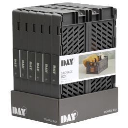 Day Caja Plegable 33x24,5 cm Dark Grey 10 L Almacenaje Apilable Resistente 20 kg