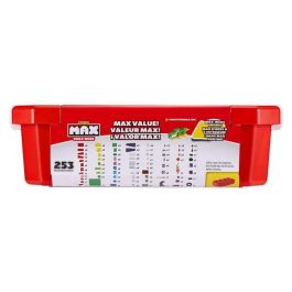 Zuru Max Build Caja Construcción Ladrillos 253 Piezas c/ Almacenamiento - Compatible Otras Marcas, Edad +3, 18x39x12cm