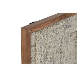 DKD Home Decor Cuadro Urban Abstracto Beige Gris 75x60 cm Algodón Acacia (2 Unidades)
